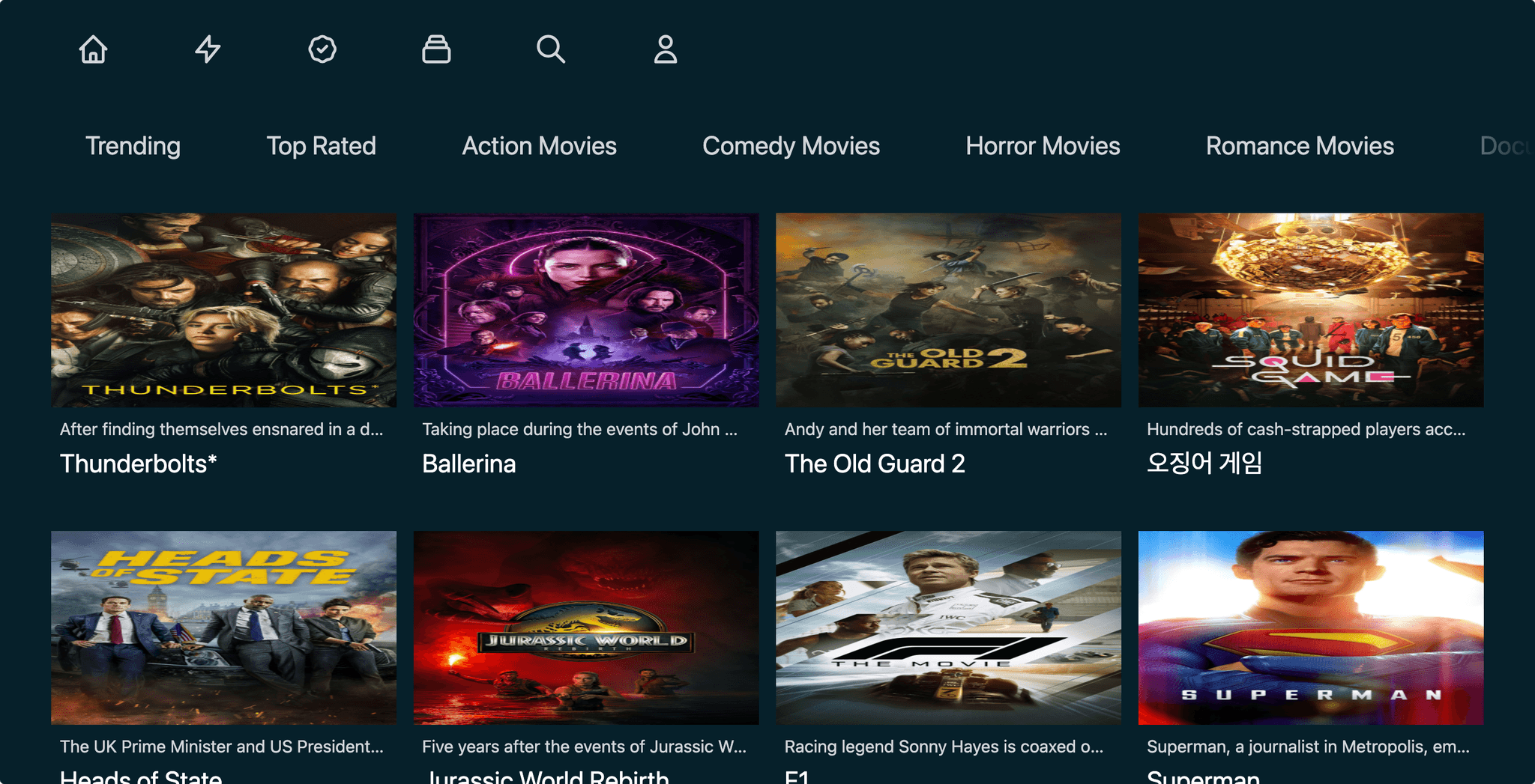 Hulu landing page